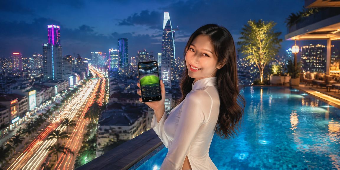 Người chơi tại TP. Hồ Chí Minh thưởng thức cá cược thể thao có trách nhiệm trong trang phục áo dài